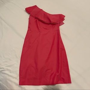 J. Crew One Shoulder Pink Dress Size 8T EUC